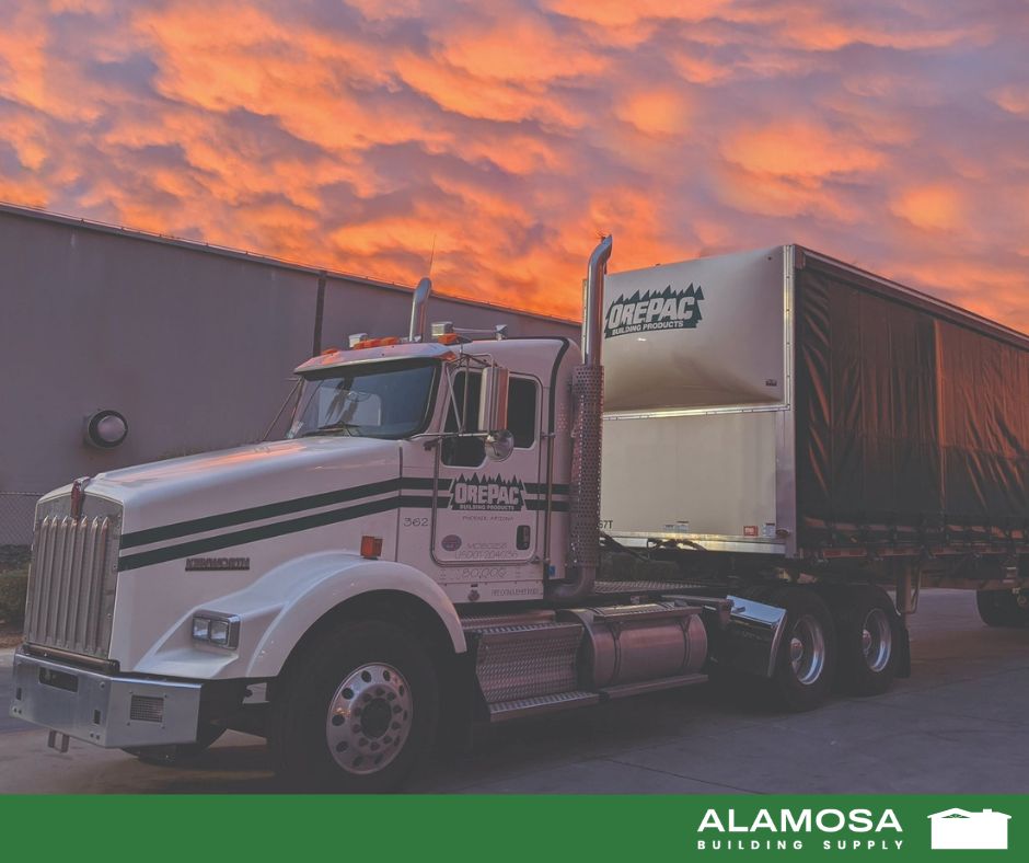 Let’s Build Something Great Together Alamosa Buiding Supply delivery truck